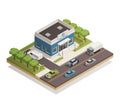 Post Office Building Outdoor Isometric