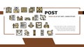 Post Office Delivery Service Landing Header Vector Royalty Free Stock Photo