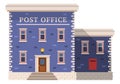 Post office icon. Old city building facade Royalty Free Stock Photo