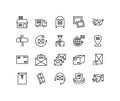 Post office line icons set. Post service. Simple flat vector illustration for store, web site or mobile app Royalty Free Stock Photo