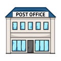 Post office.Mail and postman single icon in cartoon style vector symbol stock illustration web.