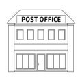 Post office.Mail and postman single icon in outline style vector symbol stock illustration web.