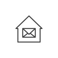 Post office outline icon