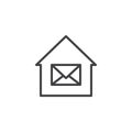 Post office outline icon