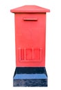 Post office red box on white background Royalty Free Stock Photo