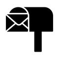 Post office vector glyph flat icon Royalty Free Stock Photo