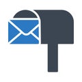 Post office vector glyph flat icon Royalty Free Stock Photo