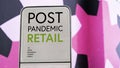 Post Pandemic Retail with colourful city backdrop location Royalty Free Stock Photo