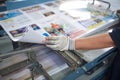 Post press finishing line machine Royalty Free Stock Photo