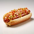 Post-processed Hot Dog With Clean-lined Toppings