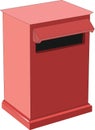 Post red box vector or cartoon Royalty Free Stock Photo
