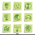 Post it series - ecology Royalty Free Stock Photo