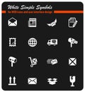 Post service icon set Royalty Free Stock Photo