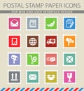 post service icon set Royalty Free Stock Photo