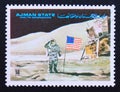 Post stamp Ajman state 1972, Apollo astronaut Jim Irwin Apollo 15