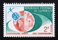 Post stamp Federal Republic of Cameroon, 1963, space telecommunications