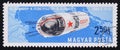 Post stamp Magyar, Hungary, 1966, Russian Vostok 1 spacecraft