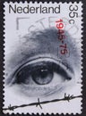 Post stamp from the Netherlands 1975 liberated for 30 years Royalty Free Stock Photo