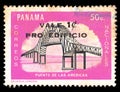 Post stamp from Panama Bridge of the Americas Puente de las Americas