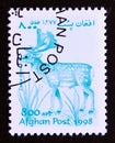 Postage stamp Afghanistan 1998, Fallow Deer, Dama dama