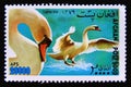 Postage stamp Afghanistan 2000. Mute Swan Cygnus olor bird