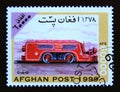 Postage stamp Afghanistan 1999. Pittsburg Limestone Co. 0-4-0 diesel locomotive