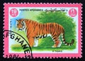 Postage stamp Afghanistan 1984, Tiger, Panthera tigris