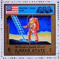 Postage stamp Ajman State, United Arab Emirates 1973, Apollo 11