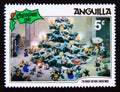 Postage stamp Anguilla 1981. Decorated christmas tree