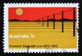 Postage stamp Australia, 1972. Centenary of Overland Telegraph Line