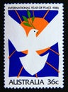 Postage stamp Australia, 1986. International Year of Peace