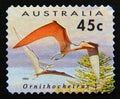 Postage stamp Australia, 1993. Ornithocheirus Prehistoric Animal