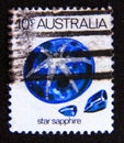 Postage stamp Australia, 1973. Star Sapphire Gemstone