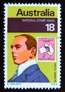 Postage stamp Australia, 1976. William Blamire Young painter portrait