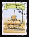 Postage stamp Benin 1999. Locomotive John Blenkinsop`s Locomotive, 1811 Royalty Free Stock Photo