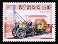 Postage stamp Benin 1997. Locomotive La FusÃÂ©e, 1829 Royalty Free Stock Photo