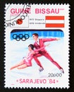 Postage stamp Guinea Bissau 1984, Olympic Games ice figure skating