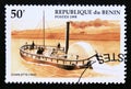 Postage stamp Benin, 1995, Paddle steamer Charlotte 1802