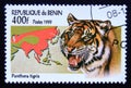 Postage stamp Benin, 1999, Tiger, panthera tigris