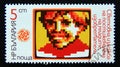 Postage stamp Bulgaria, 1985. Computer image of a Boy