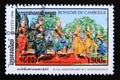 Postage stamp Cambodia 1998. Bayon Dance Traditional dance