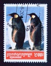 Postage stamp Cambodia, 2001, Emperor Penguin, Aptenodytes forsteri