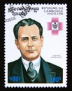 Postage stamp Cambodia, 1996. JosÃÂ© Raul Capablanca chess champion portrait