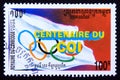 Postage stamp Cambodia 1994, Olympic Games flag