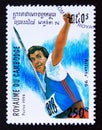 Postage stamp Cambodia 1994, Olympic Games Javelin Throw