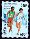 Postage stamp Cambodia 1994, Olympic Games Running