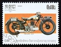 Postage stamp Cambodia, 1985, Premier 1929 motorcycle