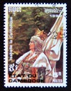 Postage stamp Cambodia, 1990. Queen Isabella