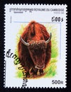 Postage stamp Cambodia, 1999, Yak, Bos mutus Royalty Free Stock Photo