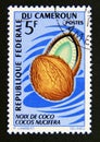 Postage stamp Cameroon, 1967. Coconut Cocos nucifera